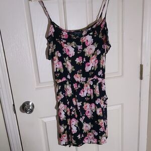 Talula Floral Dress with Pink and Green Accents